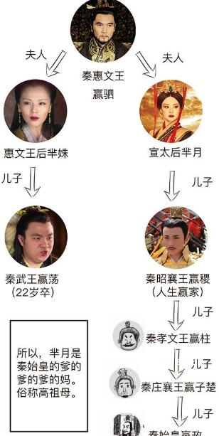 芈月嬴政关系图，芈月为嬴政高祖母(附关系图)