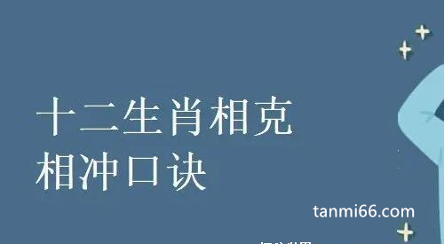 十二生肖相冲相克表口诀2022，本命年的赶紧远离这些生肖